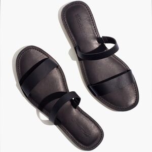 Madewell The Boardwalk Double-Strap Slide - Leather
